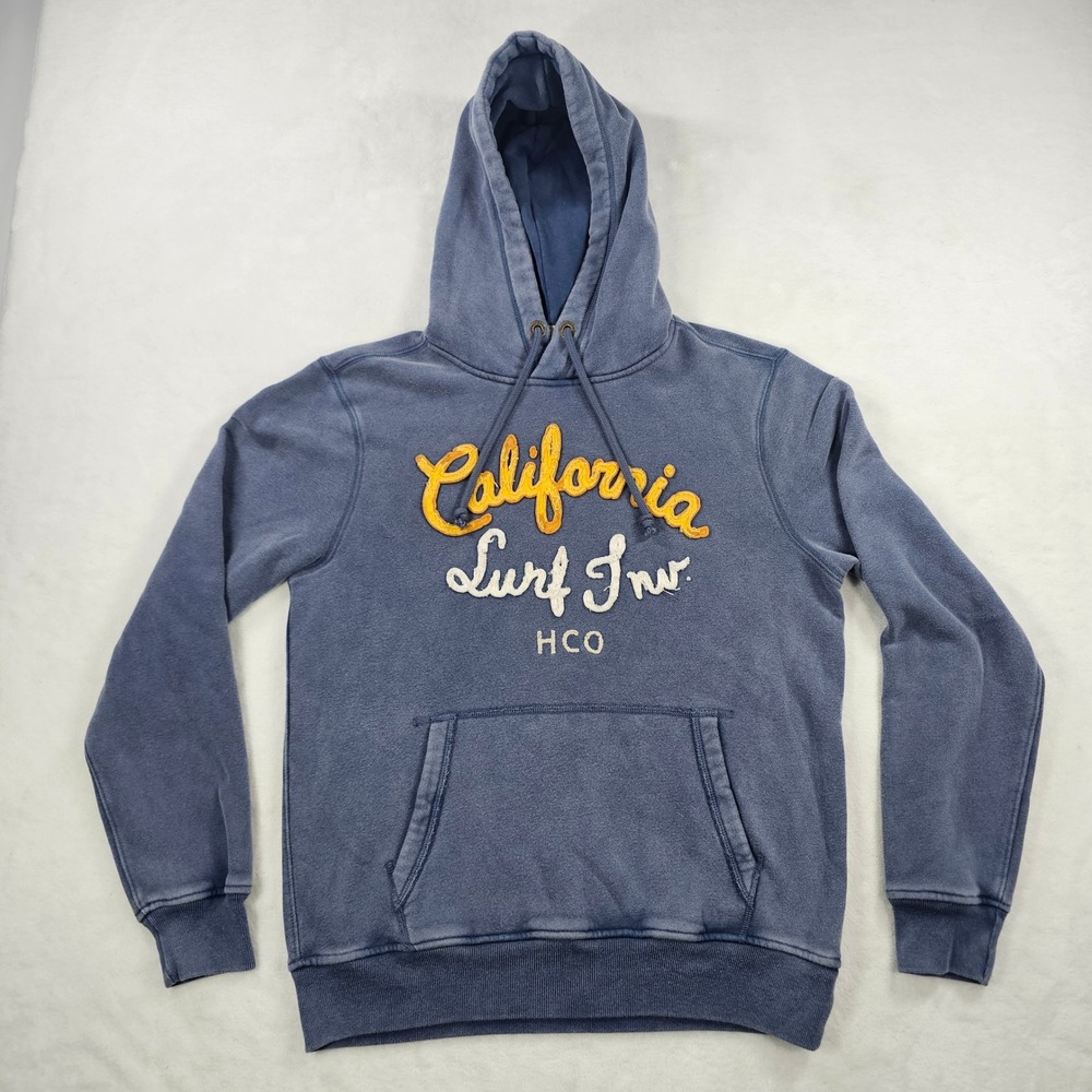 Hollister Hoodie Mens Medium Blue Excellent 25 Years Limited Edition California